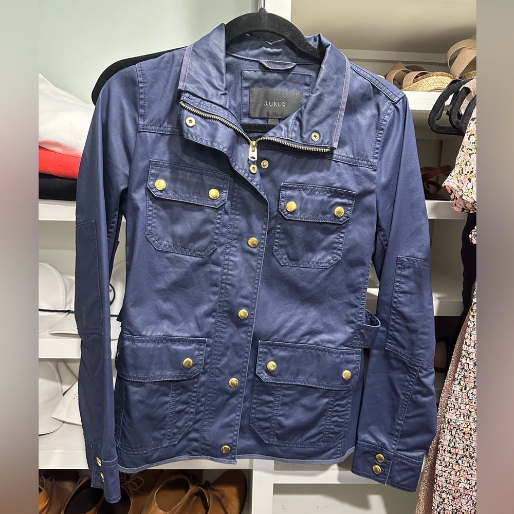 JCREW NAVY CLASSIC WAX JACKET SZ XS